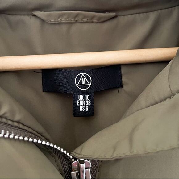 Missguided | Olive Green Puffer Jacket Faux Fur Long - Picture 6 of 8